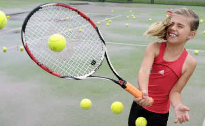Ball in her court: Lily Pade is one of four eight-year-olds nationwide to hold a national ranking. Ball in her court: Lily Pade is one of four eight-year-olds nationwide to hold a national ranking.